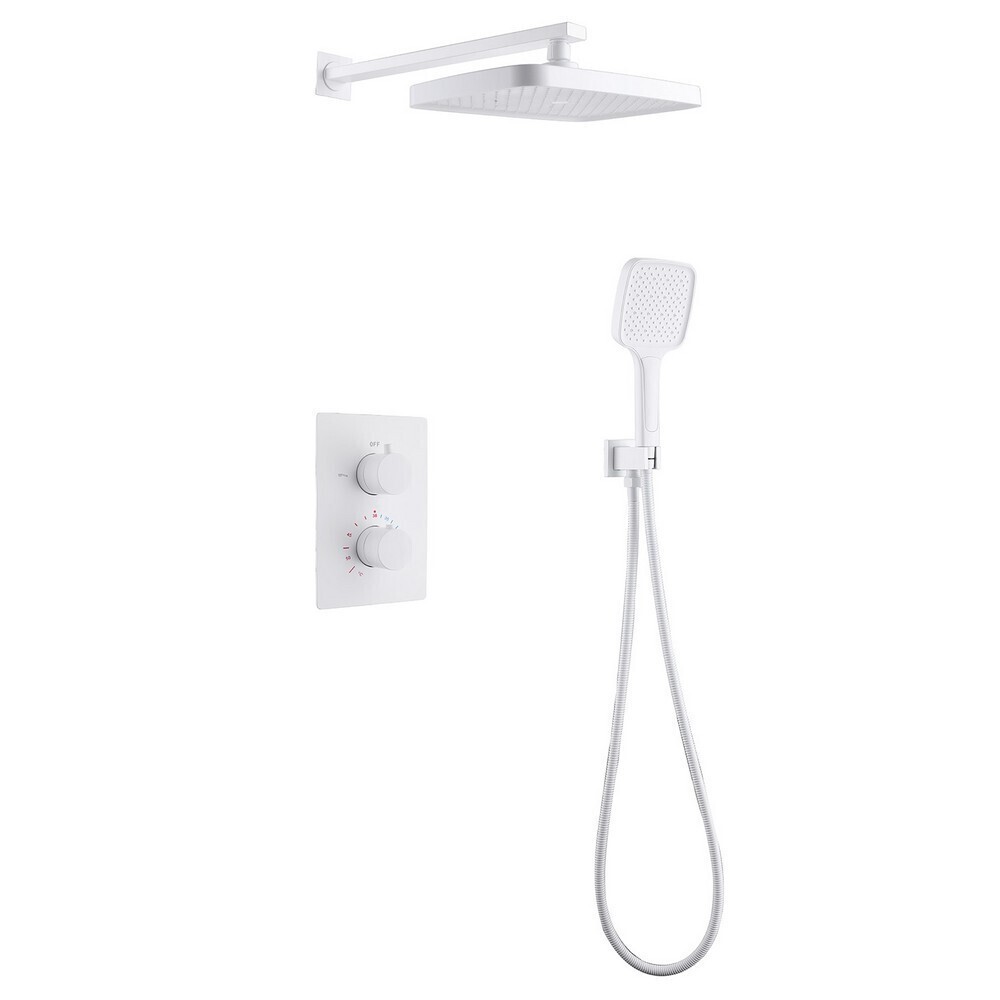 original-10002.jpg Душевая система Abber Weiss Insel встраиваемая с верхним душем с лейкой со смесителем белая (AF8051W) — изображение 1