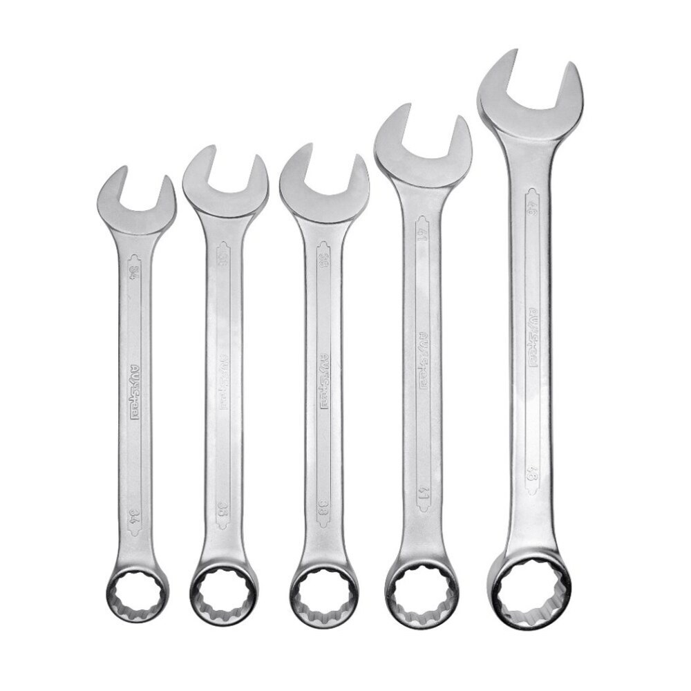 original-10027.jpg Набор гаечных ключей комбинированных AV Steel 34-46 мм (AV-031205) (5 шт.) — изображение 1