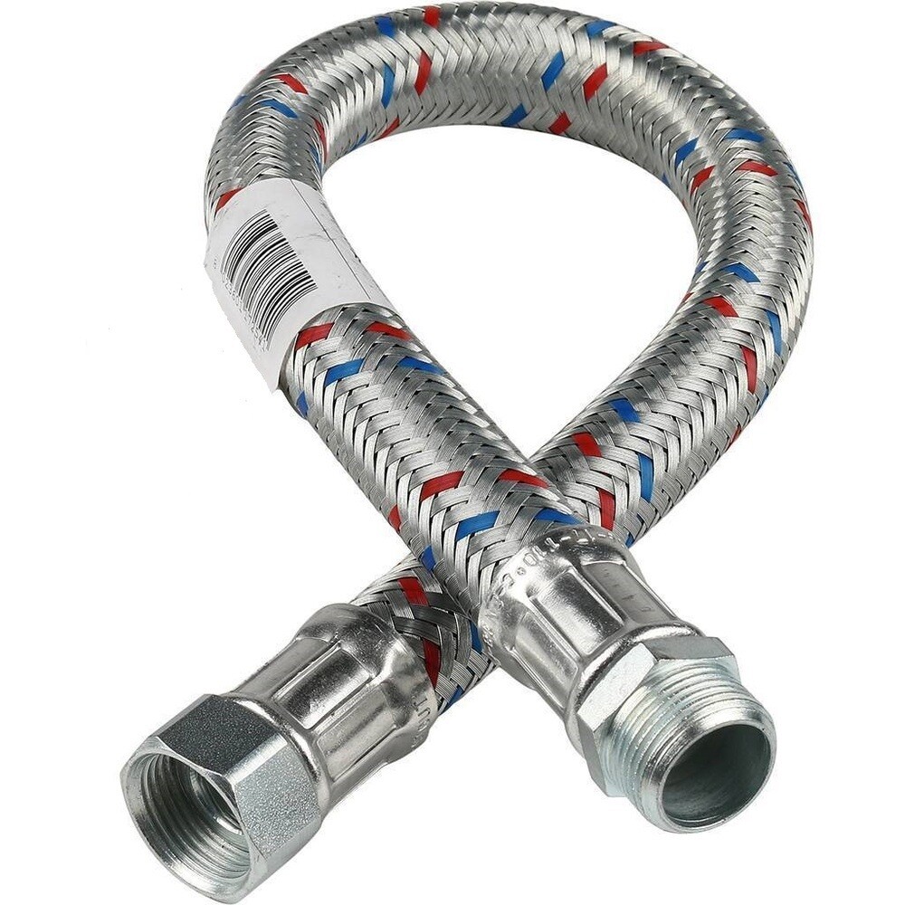 original-10055.jpg Подводка гибкая для воды СТМ 1/2 ВР(г) х 1/2 НР(ш) 80 см (CWGGM080) — изображение 1