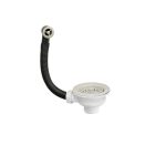 Выпуск для мойки McAlpine 3 1/2 с переливом полярный белый (OF2-113S-PWG)