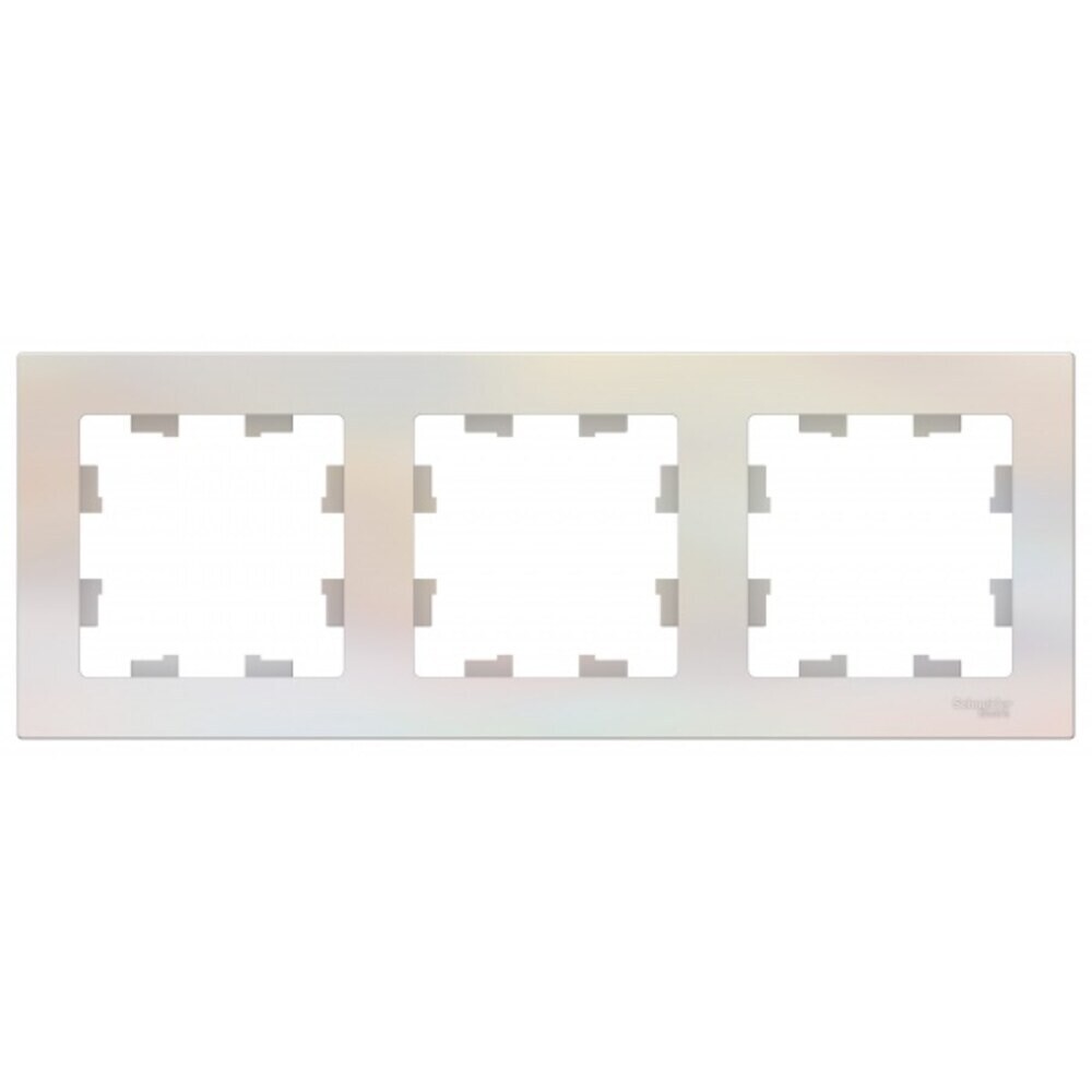original-10216.jpg Рамка Systeme Electric AtlasDesign трехместная жемчуг (ATN000403) — изображение 1