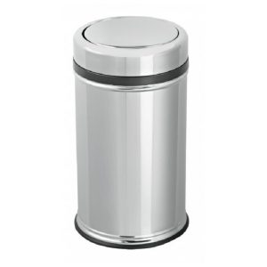 Контейнер для мусора Primanova с вращающейся крышкой 20 л металл хром