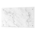 Панель стеновая закаленное стекло для кухни 900х500х4 мм мрамор белый