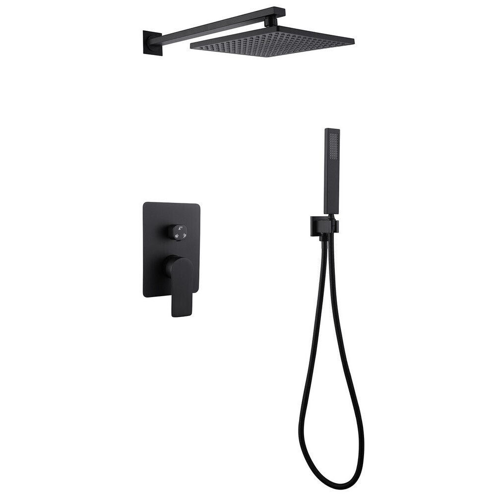 original-10365.jpg Душевая система Abber Weiss Insel встраиваемая с верхним душем с лейкой со смесителем черная матовая (AF8018B) — изображение 1