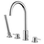 Смеситель на борт ванны Abber Wasser Kreis хром однорычажный с лейкой (AF8113)