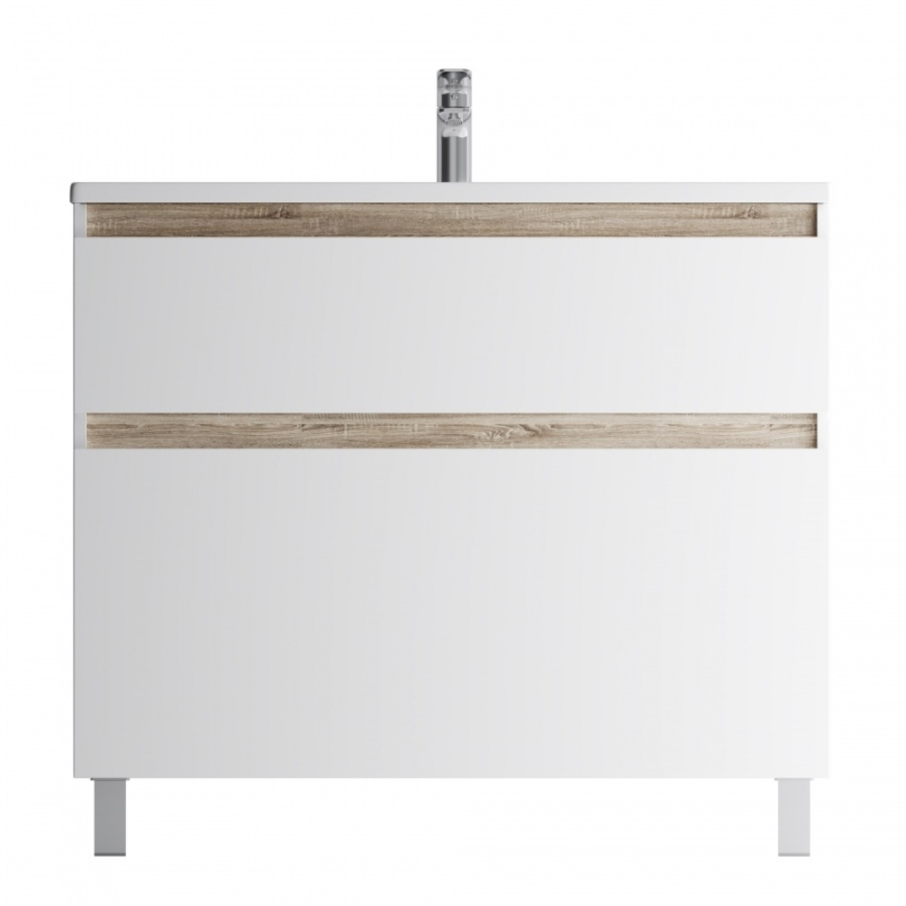 original-10432.jpg Тумба под раковину AM.PM X-Joy 100 см напольная дерево/белая (M85AFSX1002WG) — изображение 1