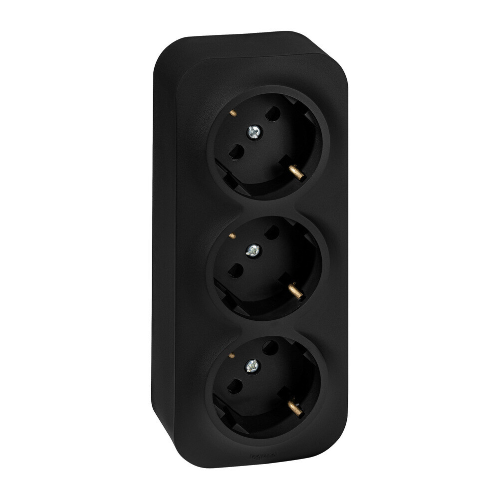 original-10499.jpg Выключатель Legrand Quteo одноклавишный накладной черный (782471) — изображение 1