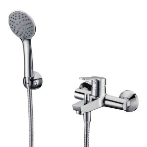 Смеситель для ванны WasserKraft Rhin хром однорычажный с коротким изливом с лейкой (4401)