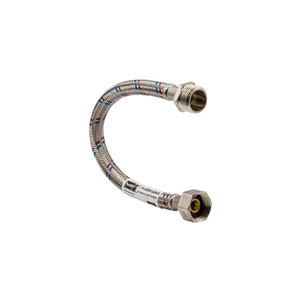 original-10727.jpg Подводка гибкая для воды VRT 1/2 ВР(г) х 1/2 НР(ш) 100 см (521379) — изображение 1