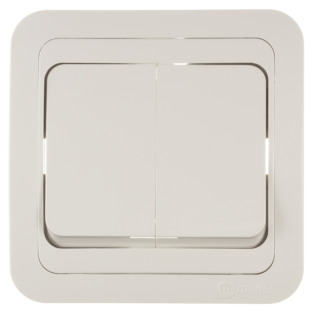 original-10862.jpg Выключатель Makel Mimoza двухклавишный встраиваемый белый (12003) — изображение 1