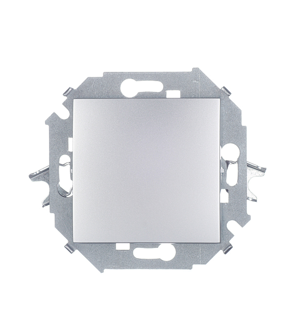 original-10919.jpg Переключатель Simon 15 одноклавишный встраиваемый алюминий (1591201-033) — изображение 1