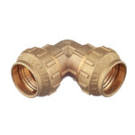 Угол ПНД Tiemme компрессионный 32х32 мм латунь