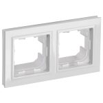 Рамка IEK Brite РУ-2-БрБ-44 двухместная белая (BR-M22-44-K01)