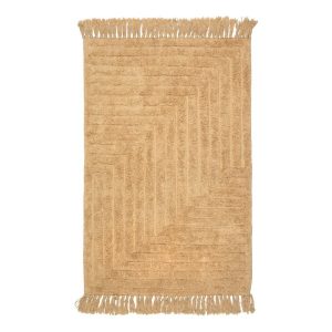 Коврик для ванной бежевый 80х50 см Zenfort Зигзаг (107274)