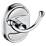 Крючок для ванной РМС А10 двойной на шуруп нержавеющая сталь хром (A5021)