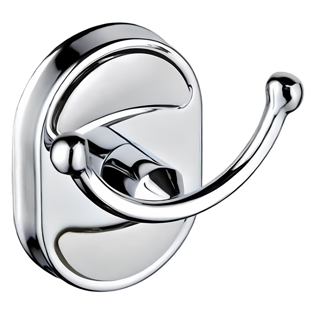 original-1134.jpg Крючок для ванной РМС А10 двойной на шуруп нержавеющая сталь хром (A5021) — изображение 1