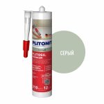 Герметик силиконовый затирка Plitonit PlitoSil Premium серый 310 мл