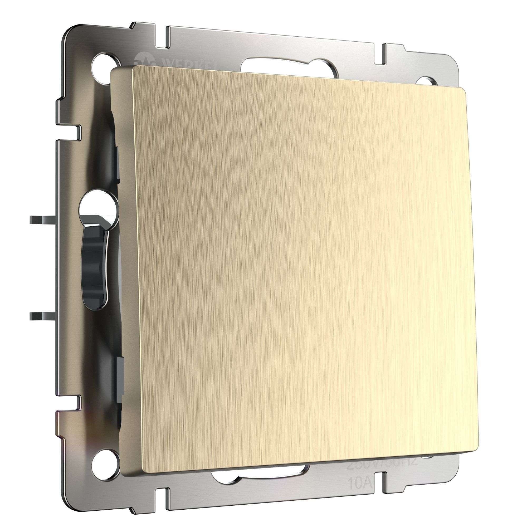 original-11588.jpg Выключатель Werkel одноклавишный встраиваемый шампань рифленый проходной (a051435) — изображение 1