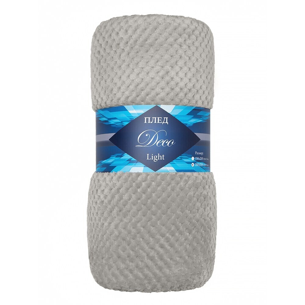 original-11652.jpg Плед 200х220 см TexRepublic Жаккард микрофибра серый — изображение 1