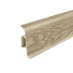 Плинтус ПВХ напольный Идеал Классик 55 мм 208 дуб мокко 2200 мм