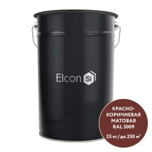 Грунт-эмаль по ржавчине 3в1 Elcon красно-коричневая RAL 3009 матовая 25 кг