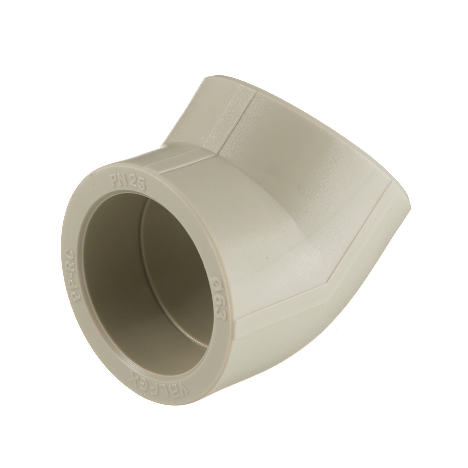 original-11796.jpg Угол полипропиленовый Valfex 63 мм 45° серый (10107063Г) — изображение 1