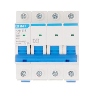 Автоматический выключатель модульный Chint NXB-63S 4P 40А тип C 4,5 кА 400 В (296909)