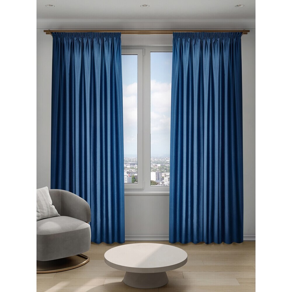 original-11944.jpg Штора блэкаут синяя 200х280 см Decofest Тринити (153.754) — изображение 1