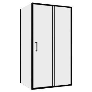 Душевой уголок Abber Schwarzer Diamant черный 130х50х190 см прямоугольник стекло прозрачное 5 мм (AG30130B5-S50B5)