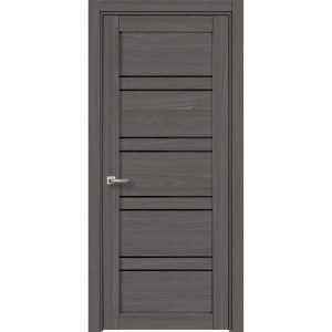 Дверь межкомнатная Соло 1 800х2000 мм ПВХ дуб элегансия серый со стеклом с замком