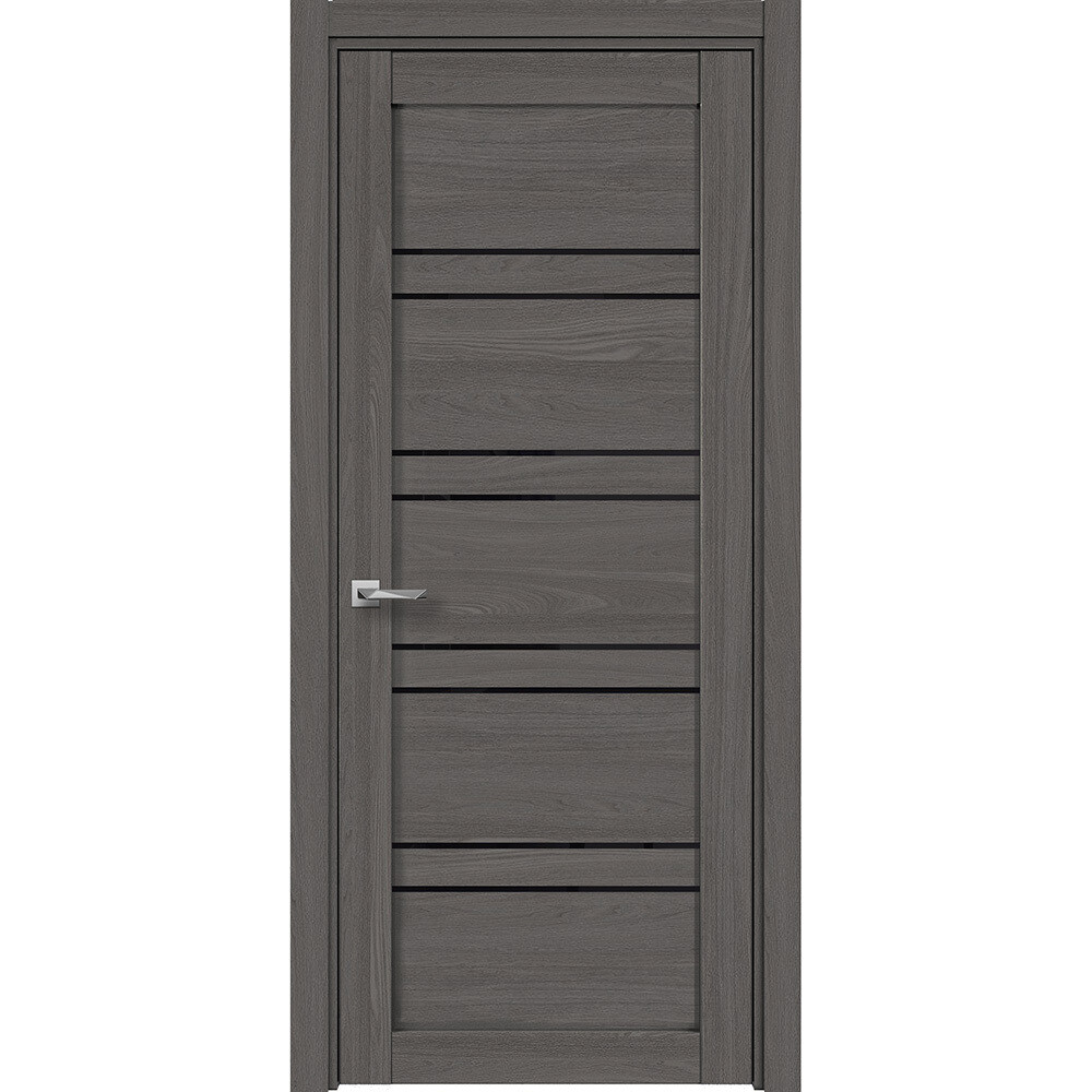 original-11970.jpg Дверь межкомнатная Соло 1 800х2000 мм ПВХ дуб элегансия серый со стеклом с замком — изображение 1