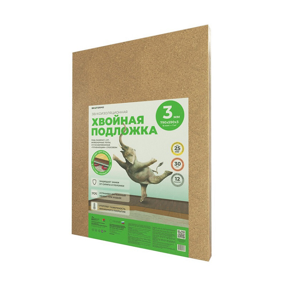 original-12033.jpg Подложка под ламинат и паркет хвойная Солнце 3 мм 7 кв.м 0,59х0,79 м — изображение 1
