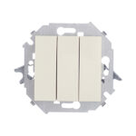 Выключатель Simon 15 трехклавишный встраиваемый слоновая кость (1591391-031)
