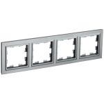 Рамка IEK Brite РУ-4-БрС четырехместная сталь (BR-M42-K46)