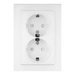 Розетка EKF Минск встраиваемая белая со шторками (ERR16-128-100)