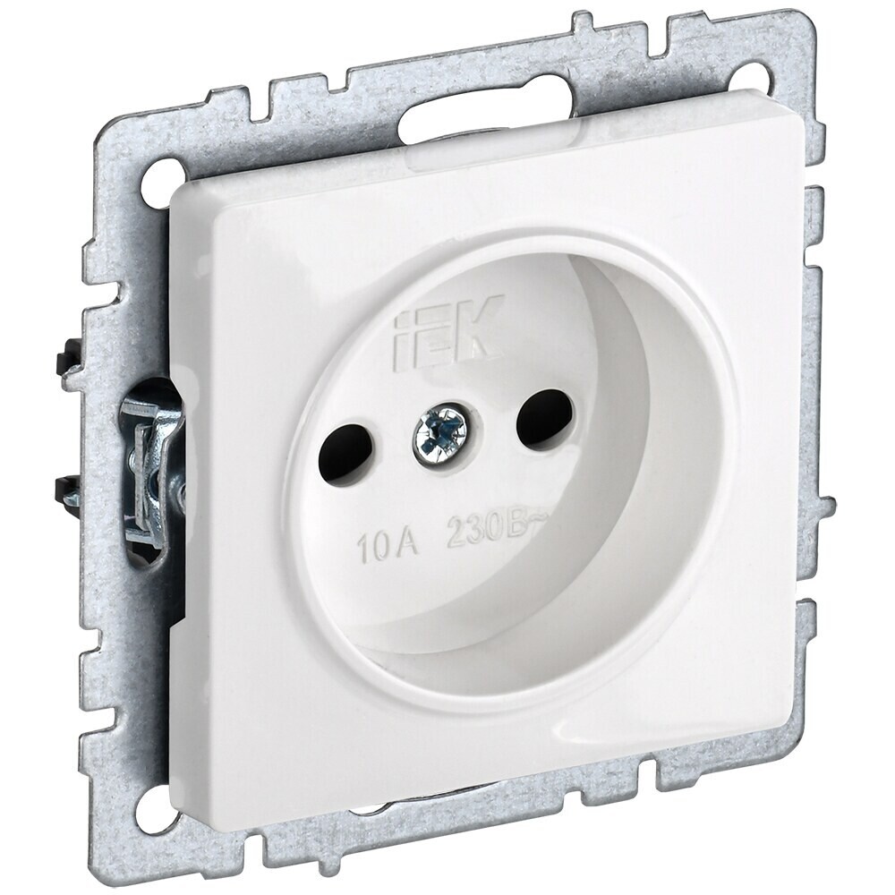original-12121.jpg Розетка IEK Brite РС10-1-0-БрБ встраиваемая белая (BR-R10-10-K01) — изображение 1