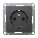 Розетка Systeme Electric AtlasDesign встраиваемая базальт (ATN001443)