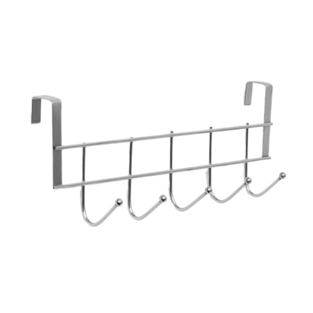 original-12163.jpg Вешалка для ванной Доляна Блеск 5 крючков на дверь металл хром (1038454) — изображение 1