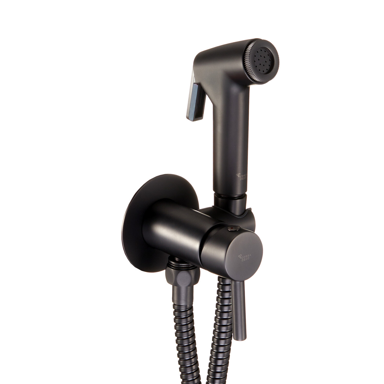 original-12216.jpg Смеситель с гигиеническим душем встраиваемый Corsa Deco со скрытой частью в комплекте графит (HF001MG) — изображение 1