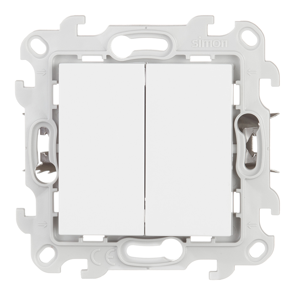 original-12296.jpg Выключатель Simon 24 Harmonie двухклавишный встраиваемый белый (2420398-030) — изображение 1