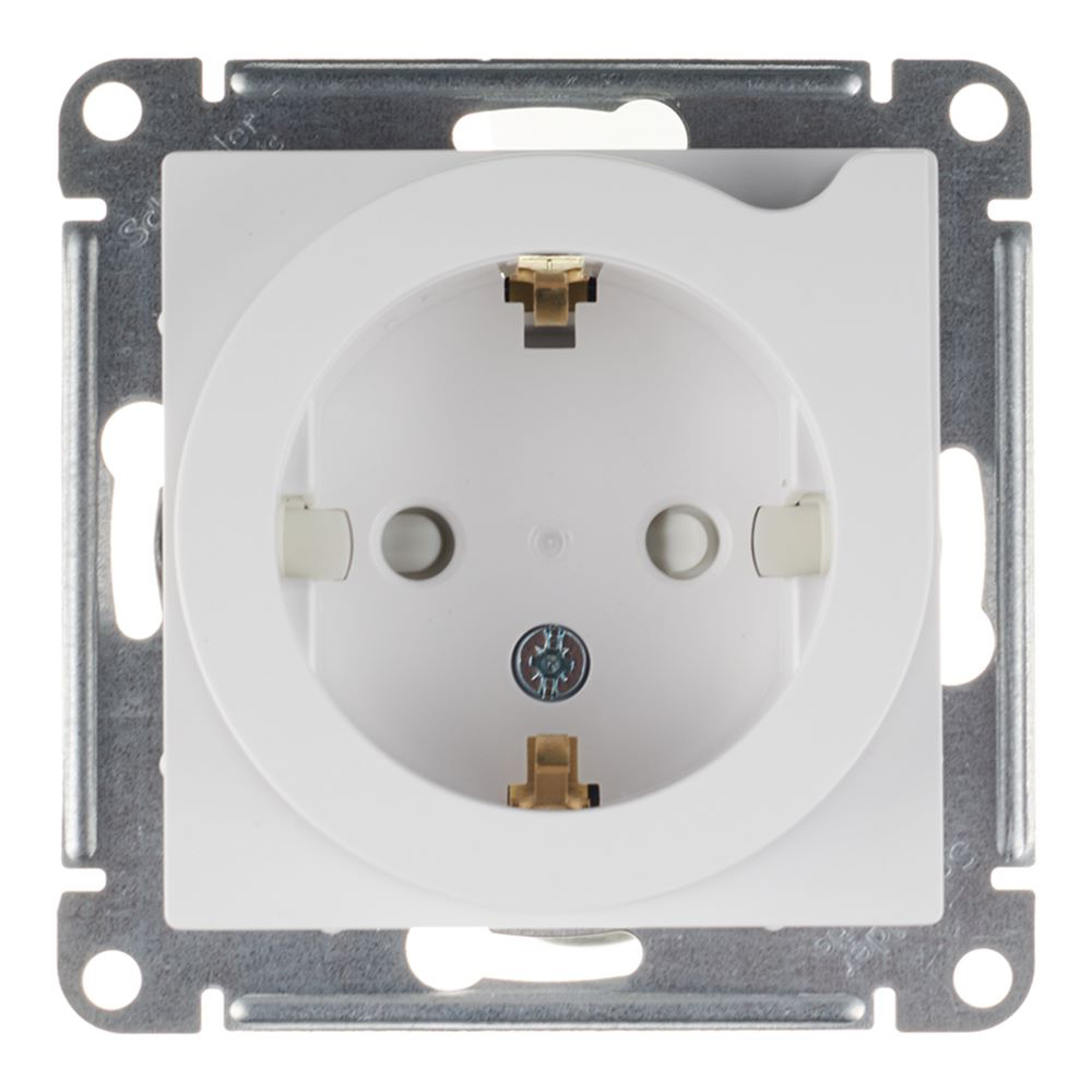 original-12304.jpg Розетка Systeme Electric AtlasDesign встраиваемая белая со шторками с выталкивателем (ATN000147) — изображение 1