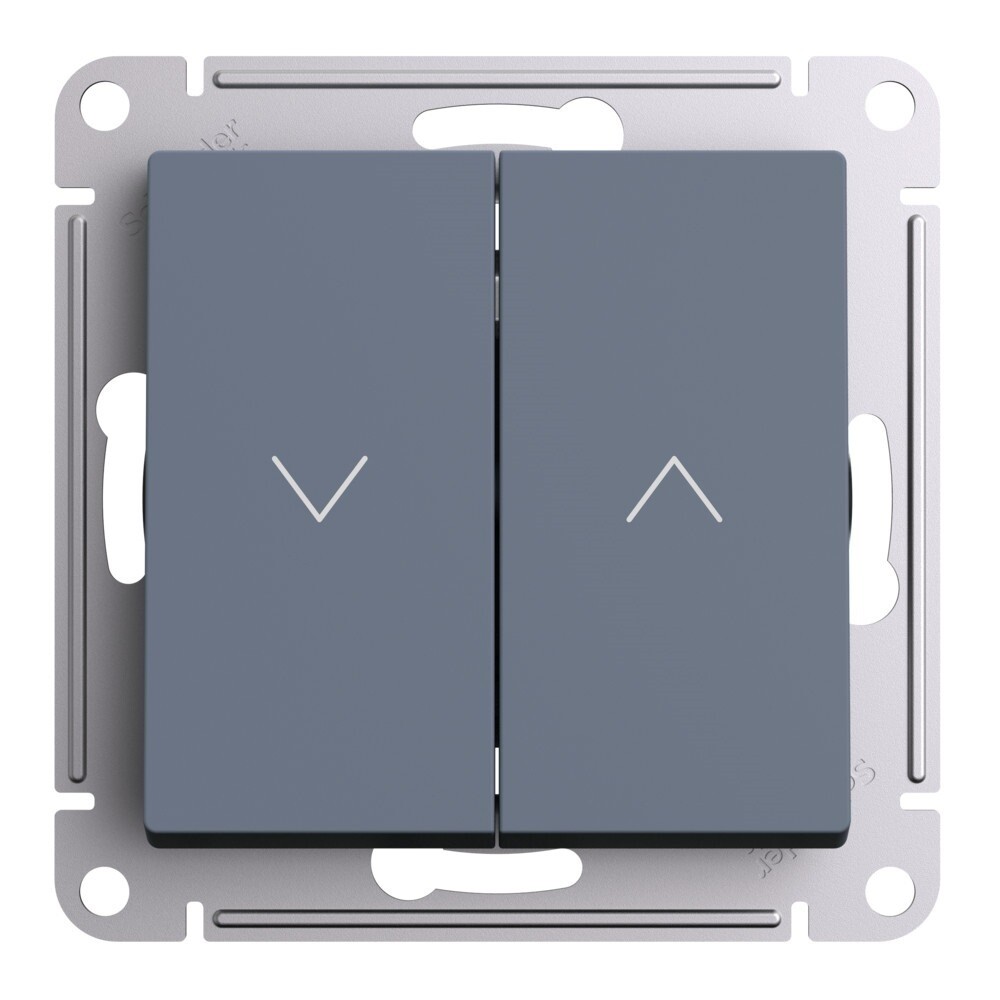 original-12378.jpg Кнопка управления жалюзи Systeme Electric AtlasDesign встраиваемая грифель (ATN000719) — изображение 1