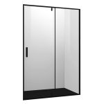 Душевая дверь WasserKraft Elbe 74P стекло прозрачное 120х200 см профиль черный 6 мм распашная (74P05)