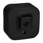 Розетка компьютерная Legrand Quteo накладная черная RJ45 (782480)