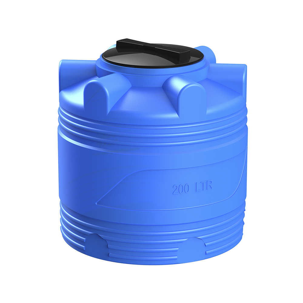 original-12537.jpg Емкость Polimer Group V-200 200 л пластиковая с крышкой синяя — изображение 1