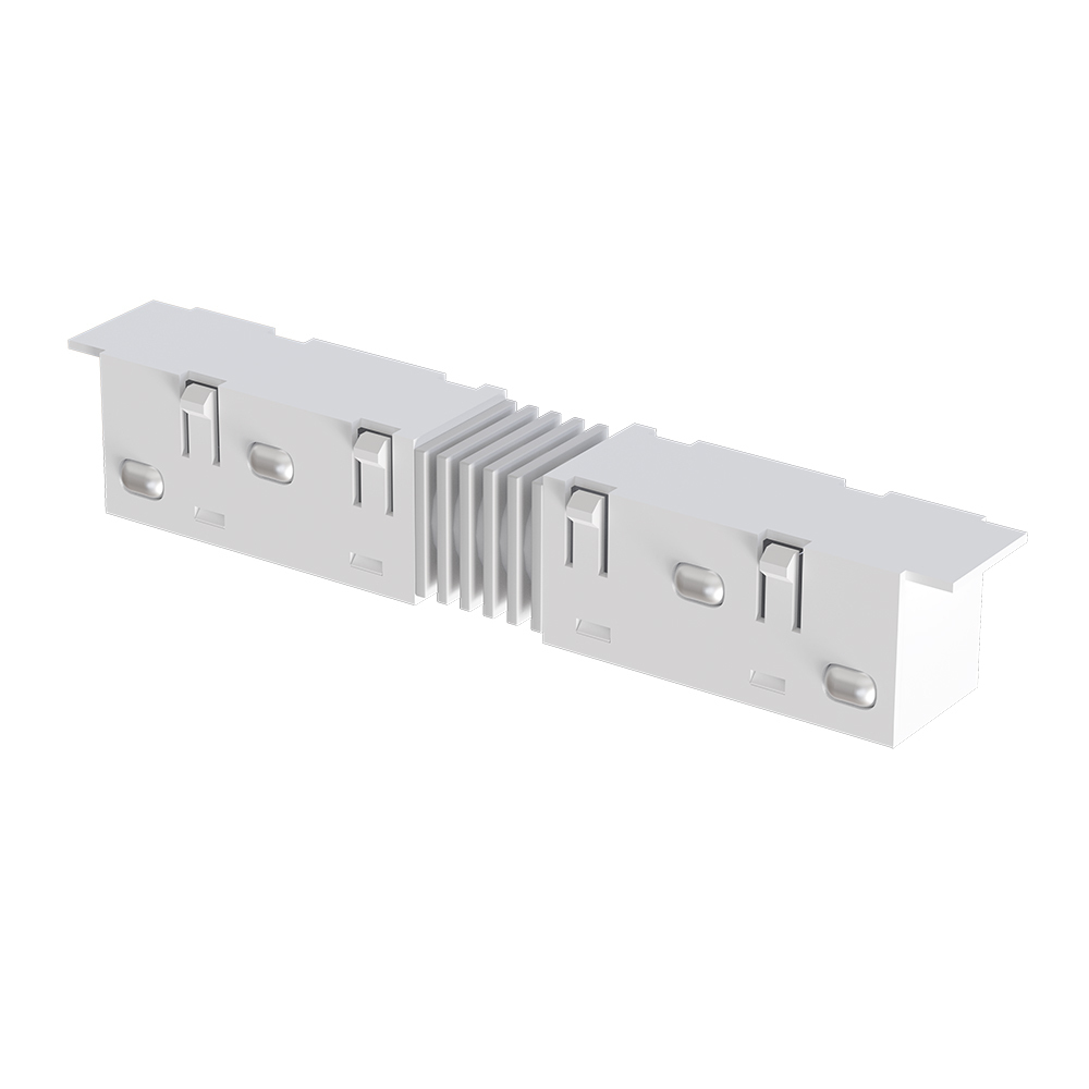 original-12559.jpg Коннектор для магнитного шинопровода прямой Arte Lamp Optima белый (A740333) — изображение 1