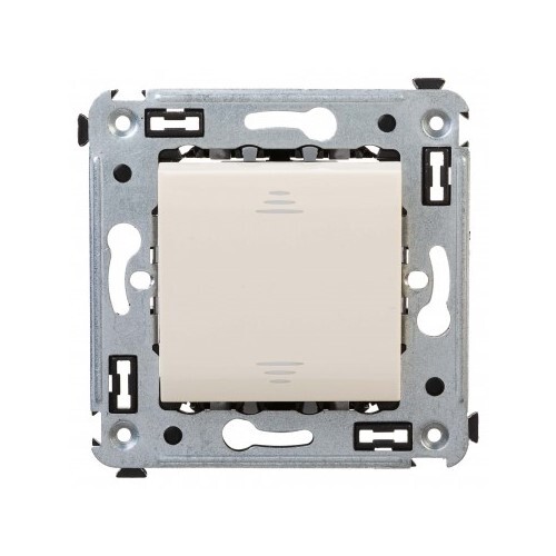 original-12680.jpg Переключатель DKC Avanti одноклавишный встраиваемый бежевый (7492361) — изображение 1