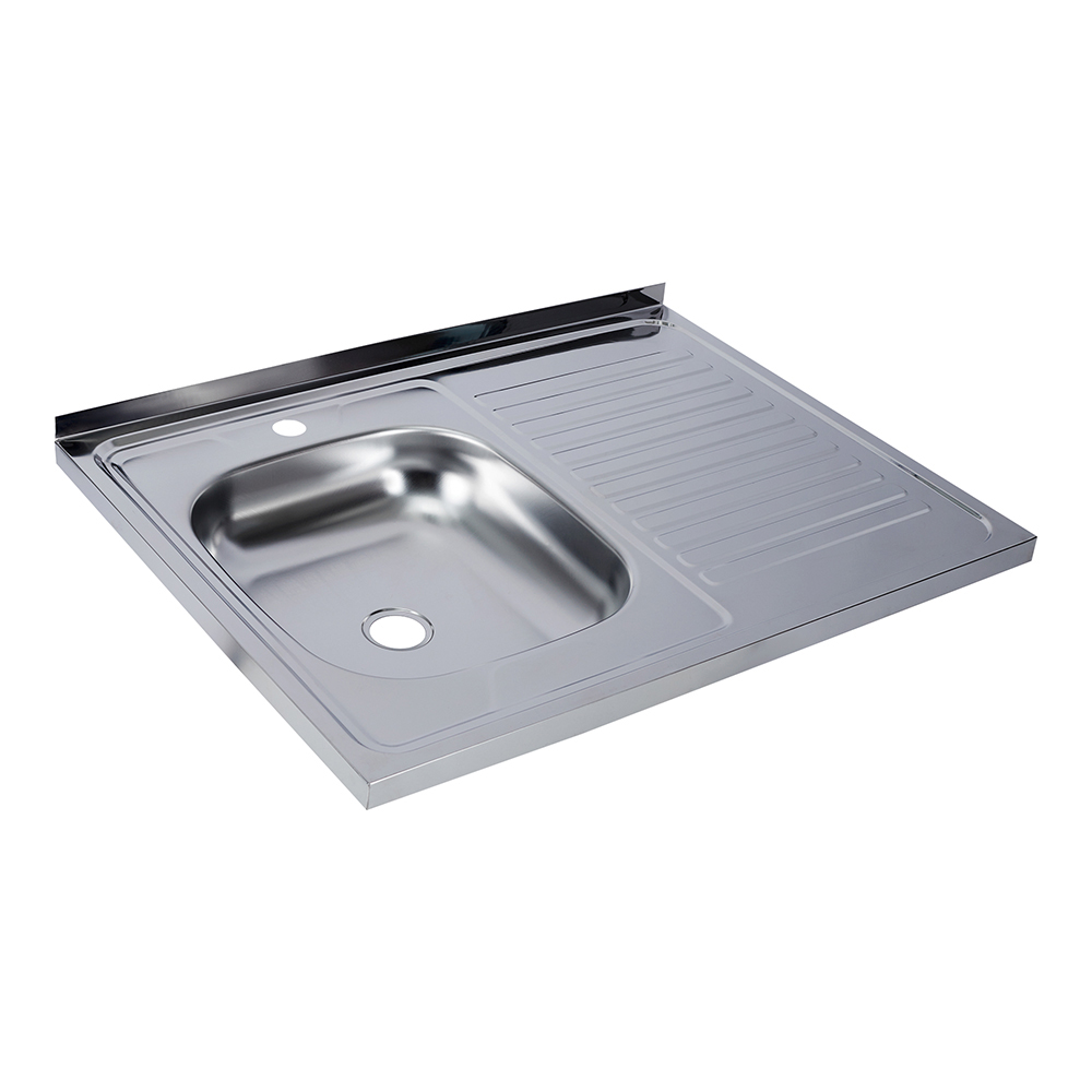 original-12698.jpg Мойка для кухни Ukinox Nord 80х60х13 см накладная с крылом сталь (Nr 800х600 0,4 L) — изображение 1