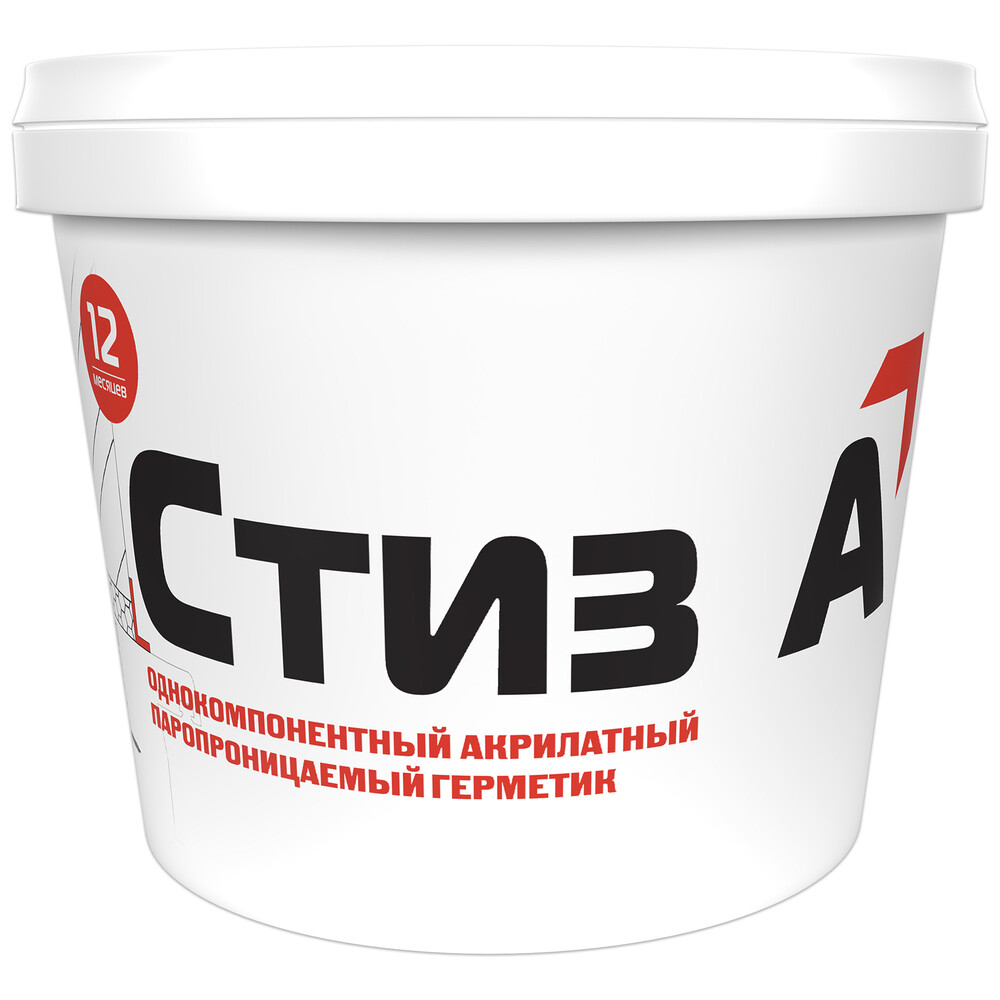 original-12750.jpg Герметик акриловый паропроницаемый наружный Сазиласт Стиз А Марка 12 белый 3 кг — изображение 1