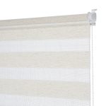 Рулонная штора день-ночь 140х180 см Decofest Бейс эко-бежевая